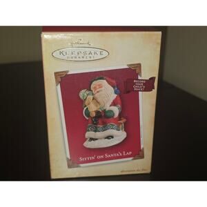 Hallmark Keepsake "Sittin' on Santa's‎ Lap" Ornament 2004 Christmas Tree NEW